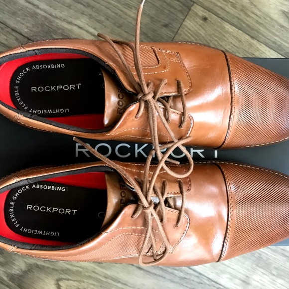 Men\'s Rockport Brown Leather Dress Shoes main image 4